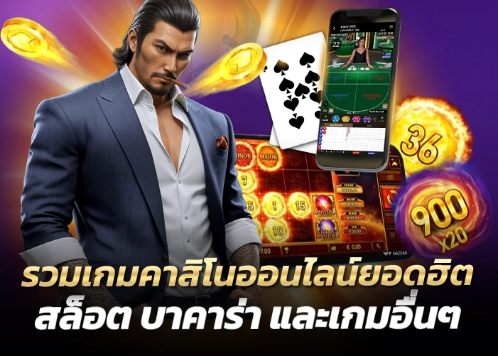 รวมเกมคาสิโนออนไลน์ยอดฮิต สล็อต บาคาร่า และเกมอื่นๆ